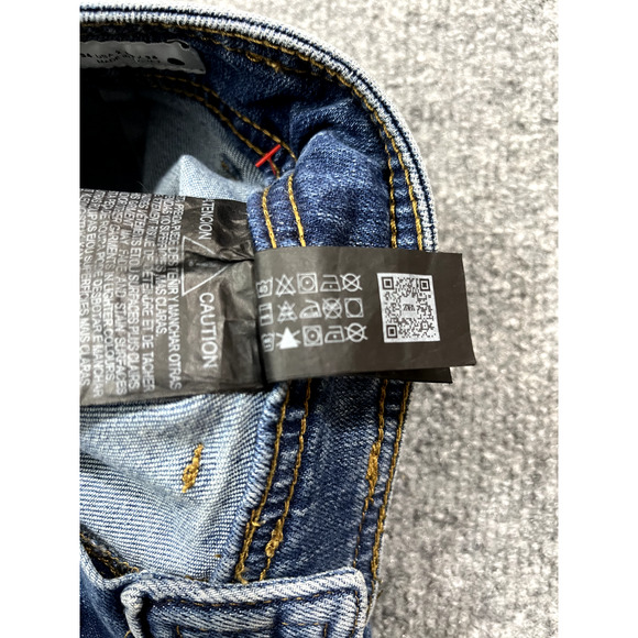 NWT Zara ZW Marine Straight High Rise Jeans Pants 2 Sailor Wide Leg Denim Blue - Picture 6 of 14